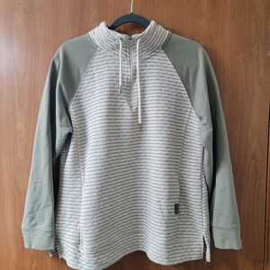 BOGO Maurices Quarter-Zip Sweatshirt Green Cream Size Large